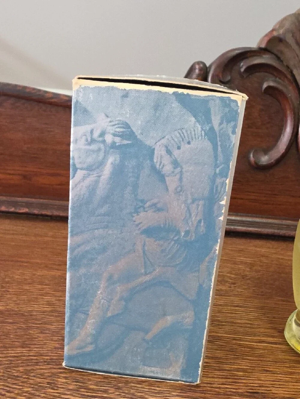 Avon Helmet-Shaped Frosted Glass Bottle - Decorative Accent